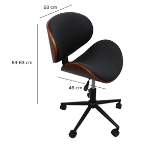 Sedia da ufficio Well Home Black Argi - Product Image 3