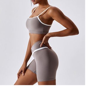 Collection 2025 la plus vendue : Ensemble de yoga pour femme, taille mi-haute, motif uni unique, ensemble 2 pièces à prix de gros - Product Image 6