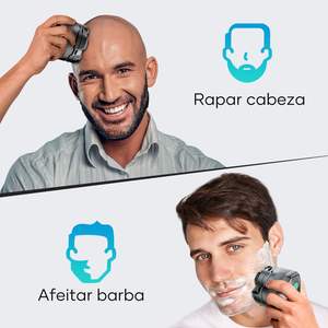 Afeitadora Eléctrica Rotativa de 6 Cuchillas para Hombre, Uso en Seco y Húmedo, Pantalla Digital, USB, para Rostros Calvos, Clasificación IPX7, para RV - Product Image 5