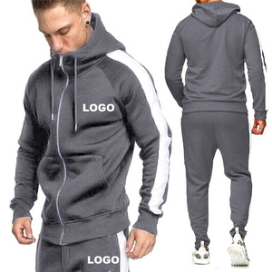 Vente en gros de pantalons de survêtement baggy et de sweats à capuche de haute qualité survêtement personnalisé survêtement de sport surdimensionné en coton vierge uni - Product Image 3