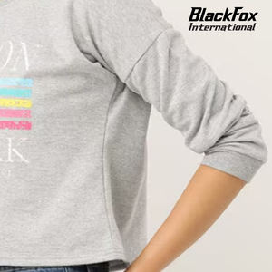 Matériau doux au toucher Service OEM avec propre logo Sweat-shirt respirant à imprimé typographique pour femmes avec épaules tombantes - Product Image 4