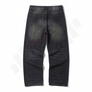 Vente en gros 2025, pantalon en jean pour homme, vintage, de haute qualité, coupe droite, ample, patchwork, jean d'hiver, jambe large, en vrac - Product Image 2