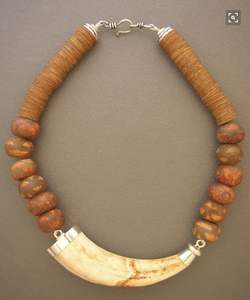 PERLES nouveauté Buffalo corne de boeuf collier poli Style Animal os bijoux Design naturel perles femmes filles mariage - Product Image 3