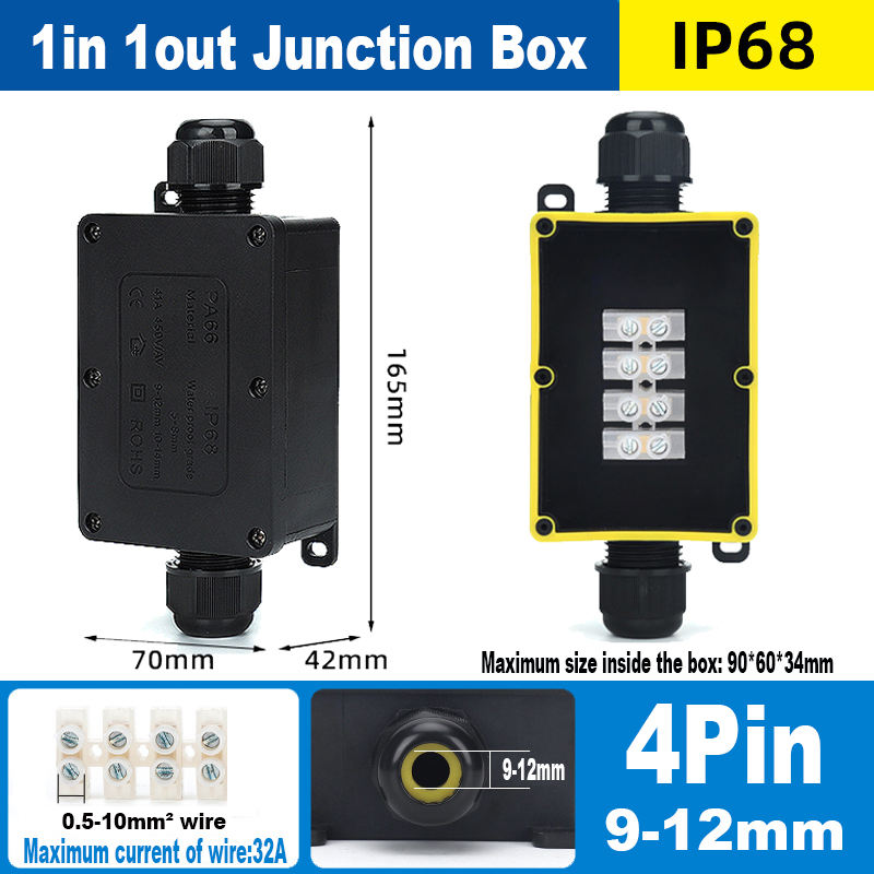 1in 1out large 4pin(9-12mm)