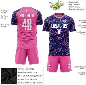 Uniforme de fútbol profesional de poliéster 100% para niños Nuevo estilo Calidad Premium Color sólido Último diseño a la venta - Product Image 3