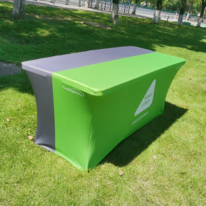 कस्टम प्रचार कार्यक्रम के लोगो मुद्रित विज्ञापन तालिका में छटा हुआ छटा 6 फीट 8 फीट टेबलक्लोज ट्रेड शो टेबल कवर - Product Image 3