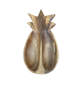 Bol de service en bois ananas conception à 2 compartiments bol de service aux fruits secs prix le plus bas personnalisé - Product Image 1