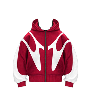 100% coton Logo personnalisé broderie Double capuche Ninja pull cagoule sweats à capuche pour homme fermeture éclair complète thermique hommes sweats - Product Image 1