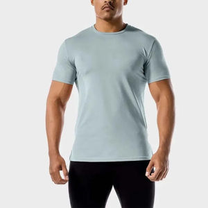 Custom Printed Front Knitted Men's <b>T</b>-<b>shirts</b> 100% Cotton Factory Direct Supplier Short Sleeve Best Quality Curved Hem Casual - Product Image 1