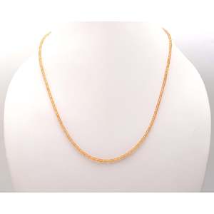 Colliers de mode en argent avec perles facettées en saphir orange - Product Image 3