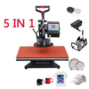 Presse à Chaud Manuelle Multifonctionnelle 5-en-1 Nouvelle Génération pour T-shirts, Tasses, Casquettes, Assiettes et Textiles - Product Image 1