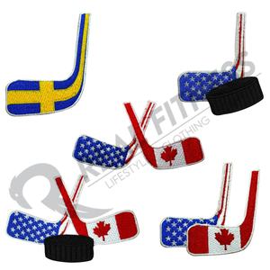 Nouvelle arrivée Écussons de hockey sur glace de conception personnalisée OEM fer à coudre sur patch 100% tissu polyester couleur personnalisée - Product Image 3