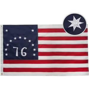 Drapeau Bennington 1776, 3x5 pieds, brodé, double face, Betsy Ross, 13 colonies, US 76, robuste, 350g, pour extérieur - Product Image 2