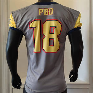 Uniformes personalizables de fútbol americano transpirable impresa de manga corta talla grande característica - Product Image 5