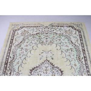 Alfombra Turca Grande de 5.3x8.6 pies (162x263 cm), Alfombra Vintage Verde Ombré - Product Image 5