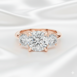 Bague de fiançailles VBR JEWELS pour femme en or massif 18 carats avec diamant de laboratoire taille brillant certifié IGI, plaqué rhodium, diamant de luxe - Product Image 2