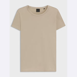 Ropa de mujer Camisetas con cuello redondo Precio bajo Camiseta de mujer 100% Algodón Tamaño adulto Slim Fit Mujeres Camisas Casuales - Product Image 1