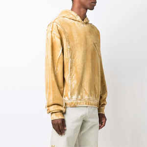 Suministro directo de fábrica, último estilo, Sudadera con capucha con estampado de lavado ácido para hombres, temporada de invierno, Etiqueta Privada, MOQ bajo, sudaderas con capucha térmicas con tinte de corbata - Product Image 4