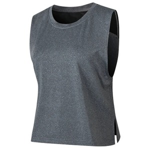 Hauts de yoga en nylon d'été pour femmes T-shirts à manches courtes à séchage rapide pour la course et le fitness avec décoration de boutons et design creux - Product Image 4