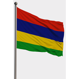 Drapeau de jardin extérieur Maurice 3x5 pieds avec impression numérique et mât en aluminium pour l'éducation et l'affichage des agences de voyage - Product Image 1