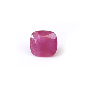Rubis du Mozambique non traité 4,17 carats, qualité supérieure, tourmaline naturelle, taille coussin, hauteur 8 mm, teinte rose octogonale, traité thermiquement - Product Image 1