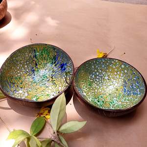 ชามเคลือบเงา ลายเปลือกหอย ผลิตในเวียดนาม ออกแบบตามสั่ง ชามเปลือกมะพร้าวเคลือบเงา/ ชามลายมะพร้าว ทำด้วยมือ - Product Image 2