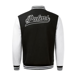 แจ็กเก็ตทีมเบสบอลมหาวิทยาลัยทำด้วยมือแขนเสื้อหนังสำหรับฤดูหนาวแจ็คเก็ตทีมเบสบอลมหาวิทยาลัยสำหรับผู้ชายและผู้หญิง - Product Image 3
