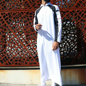 2023 hommes de haute qualité coton islamique Thobe Thawb Daffah Robe Juba Jubbah Jubah Thobes longue vente en gros vêtements Pakistan pas cher - Product Image 1