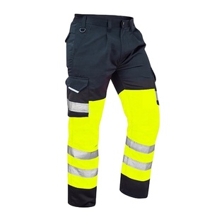 Pantalon de jogging haute visibilité coupe slim avec bandes réfléchissantes – Pantalon de travail de sécurité haute visibilité - Product Image 1