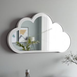 Elegant Cream Cloud Wall <b>Mirror</b>, Stylish Frame <b>for</b> Modern or Classic Interiors Perfect <b>for</b> <b>Bathroom</b> Bedroom or Living Room Decor - Product Image 3