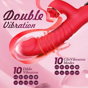 Nueva llegada Slap Dildo Vibrador Telescópico Swing Vibrador Masturbación femenina Stick Productos sexuales para adultos - Product Image 3
