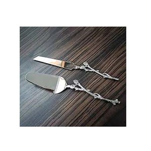 New Customized logo Design Stainless Steel Silver Mirror Polished Metal Decorative Twig Design Handle Cheese Tool Set <b>Shovel</b> - Product Image 1