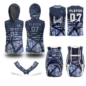 Uniformes de football américain 7 contre 7 personnalisés par sublimation 2025, maillot d'entraînement de haute qualité avec manches de compression, sac inclus - Product Image 1