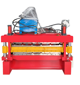 Mesin pembentuk gulungan lembaran atap bergelombang IBR lapisan ganda baru mesin pembentuk gigi ubin atap trapesium mesin pembuat ubin Motor - Product Image 3