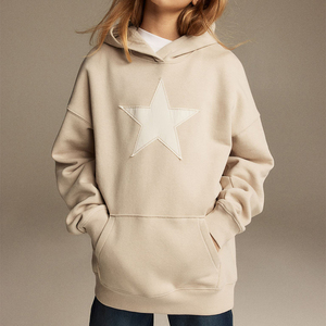 เสื้อมีฮู้ดแขนยาวสำหรับผู้หญิงผ้าถักแบบสวมหัวมีเชือกผูก - Product Image 4