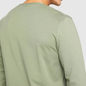 Camisetas de hombre con ropa activa para hacer ejercicio en el gimnasio, venta al por mayor, la última camiseta de manga larga para hombre, ropa de verano, cuello redondo transpirable - Product Image 2
