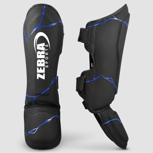 Espinillera profesional con logotipo personalizado, espinilleras MMA de cuero genuino, calidad Premium - Product Image 3