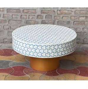 Handmade Bone Inlay <b>Resin</b> Table for Living Room Indian High End Elegant Tea Table Console at Wholesale Factory Price - Product Image 1