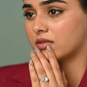 Anillos de Plata de Ley 925 de Primera Calidad para Mujer, Chapados en Rodio con Circonita y Perla para Bodas - Product Image 3