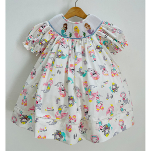 Children's Dress Prints Summer Kids Clothing Girls Party Dress Sets Baby Girl Dress Made in Vietnam - Product Image 1