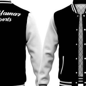 Custom Professional Letterman <b>Leather</b> <b>Jacket</b> for Winter <b>Long</b> Durable Wool Fabric Fur Decoration Light Feature Baseball Patches - Product Image 5