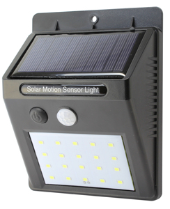 Black <b>LED</b> solar wall <b>light</b> with 4W motion <b>sensor</b> (Electro DH 81.774/N) - Product Image 1