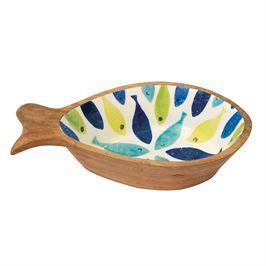 <b>Printed</b> <b>Plates</b> Acacia Wooden Bowl <b>Printed</b> Enamel Modern Design Serving Bowl and Fruit Bowl for Kitchenware - Product Image 2