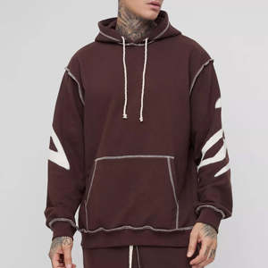 ชุดวอร์มผ้าฝ้ายคุณภาพสูงระดับพรีเมียมสำหรับฤดูหนาว มีฮู้ด แขนยาว สำหรับผู้ชาย รับสกรีนโลโก้ ระบายอากาศได้ดี แห้งเร็ว - Product Image 5