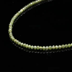 Diamantes Sueltos Naturales Facetados en Forma de Rondelle, Color Verde Papagaio, de 1.6-2.2 mm, Corte Excelente Tipo Cojín, Claridad VS2 - Product Image 2