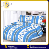 Traditionnellement tissé imprimé floral 200TC personnalisable King Size drap de lit double ensemble de housse de couette pour un usage vivant toutes saisons