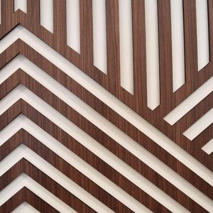 Arte de pared de madera Montañas Círculo Geométrico Decoración de madera - Product Image 4