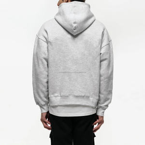 Sudadera con Capucha Holgada para Hombre, de Algodón, Poliéster y Elastano, Estilo Cuadrado, Felpa Francesa, para Otoño e Invierno, con Logotipo Bordado - Product Image 6