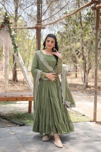 Salwar Kameez Dupatta Morado de Diseño Elegante para Mujer, Ropa de Fiesta India, Largo hasta el Suelo, Secado Rápido, Listo para Usar, Venta al por Mayor, Surat, Precio Bajo - Product Image 3