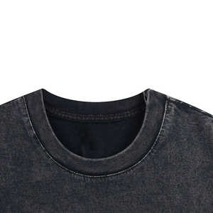 Camisetas de hombre al por mayor de alta calidad 100% algodón 230G impresión enzima lavado gota hombro peso pesado Hiphop de gran tamaño personalizado - Product Image 6